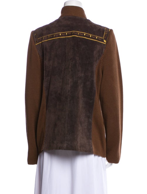 Bob Mackie Leather Printed Jacket