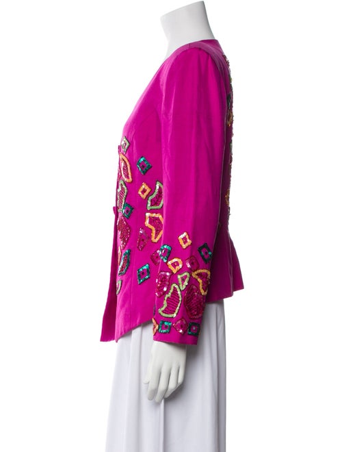 Bob Mackie Silk Printed Evening Jacket