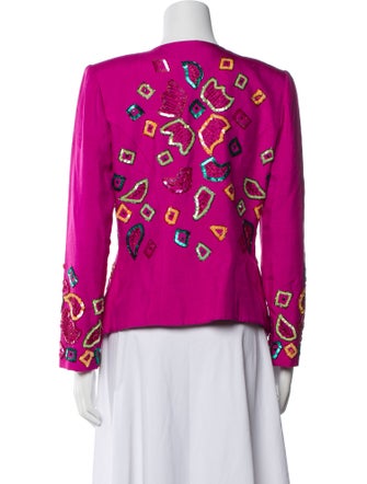 Bob Mackie Silk Printed Evening Jacket