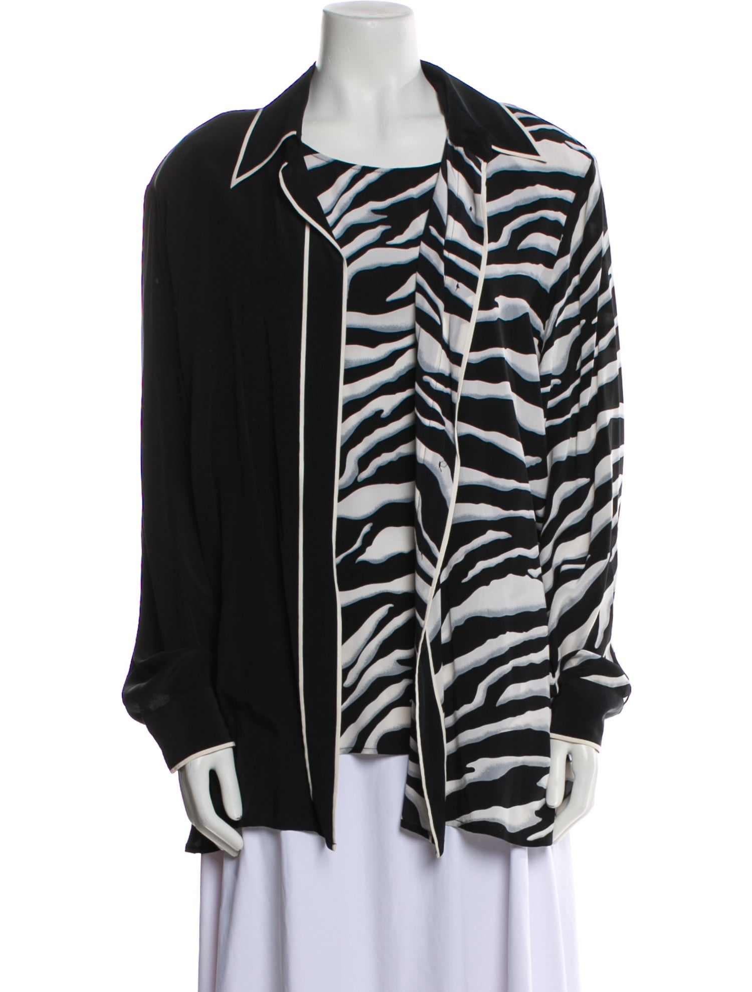 Bob Mackie Silk Printed Dress Set