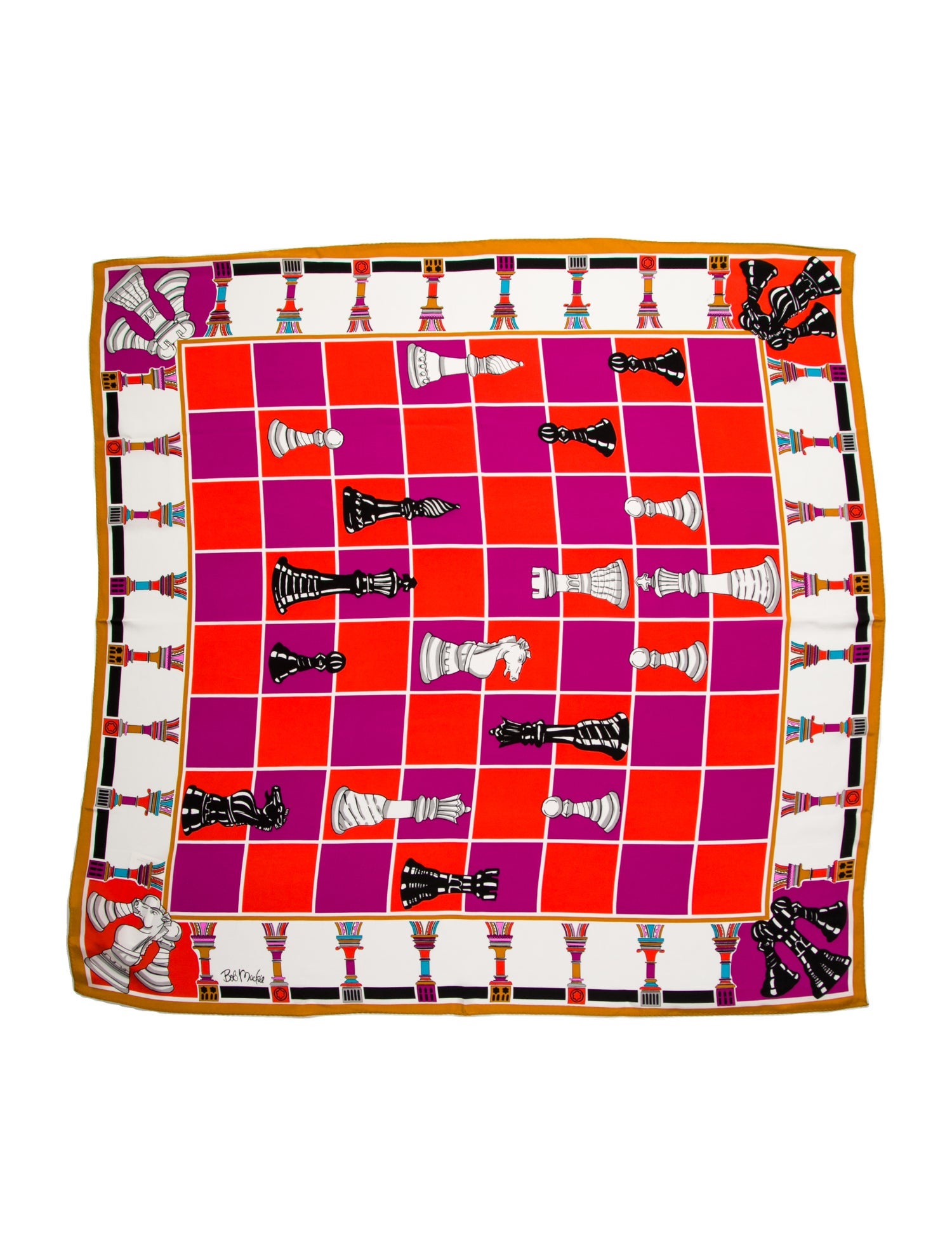 Bob Mackie Silk Printed Scarf