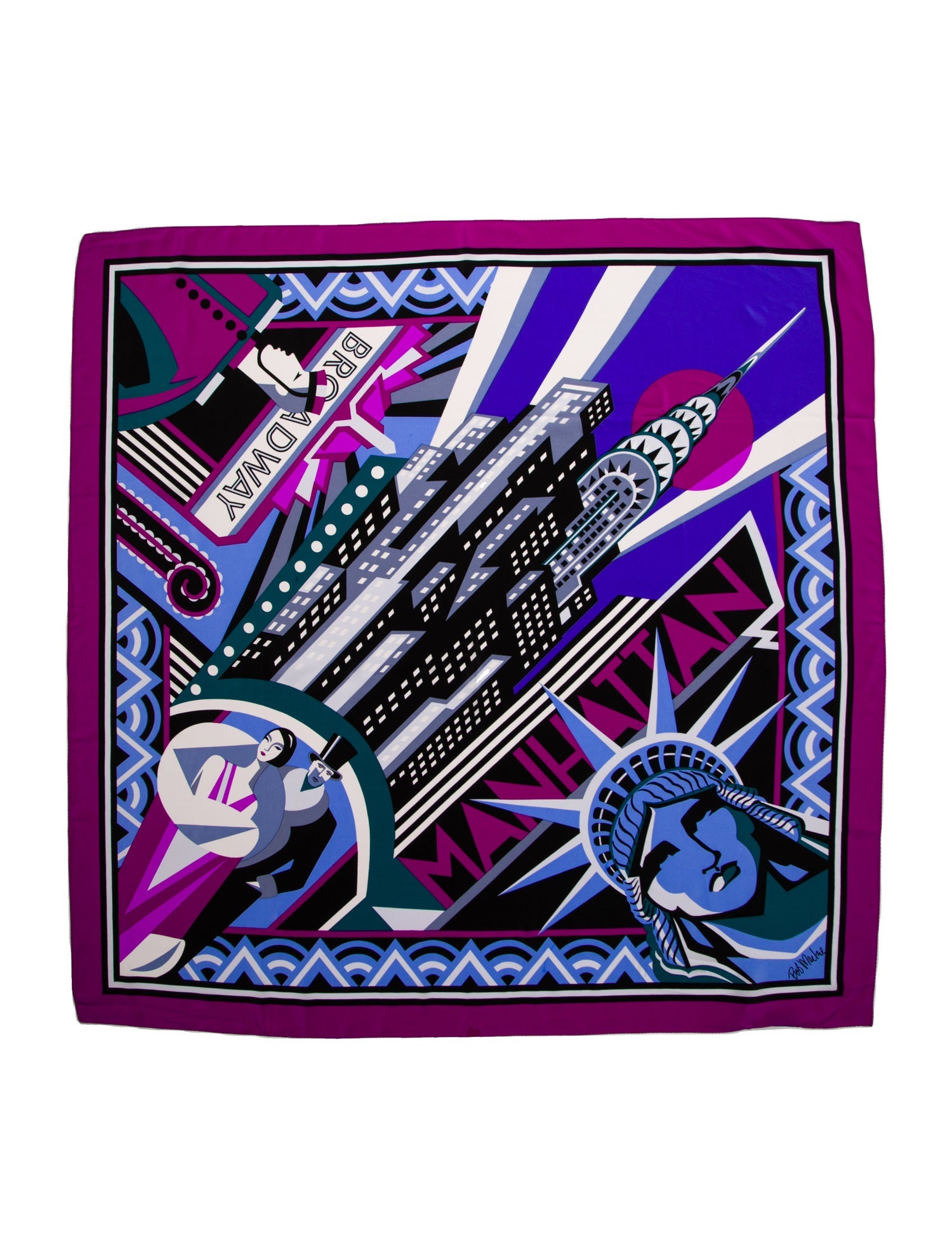 Bob Mackie Silk Printed Scarf