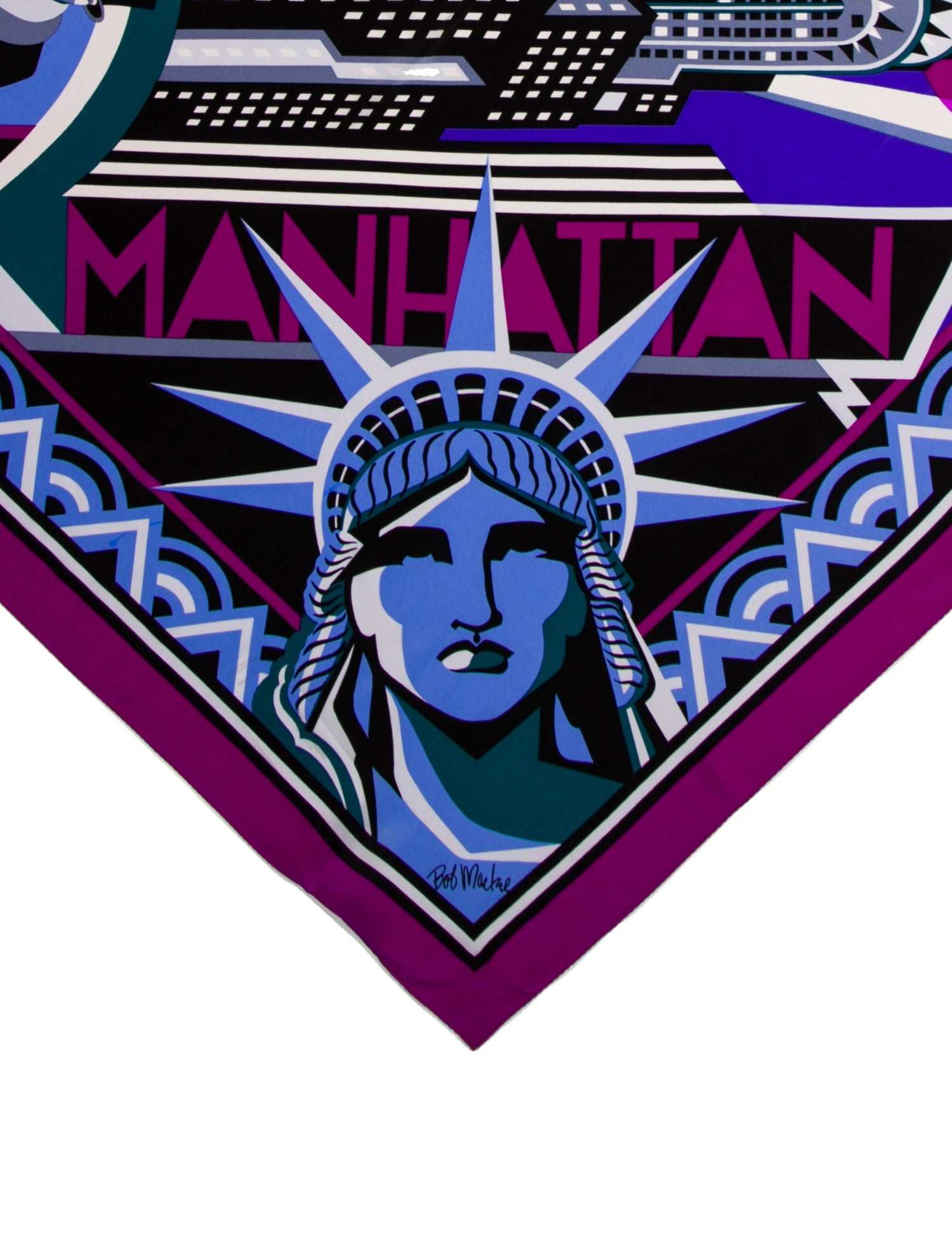 Bob Mackie Silk Printed Scarf