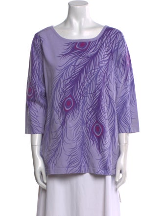 Bob Mackie Striped Bateau Neckline Tunic