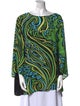 Bob Mackie Printed Bateau Neckline Tunic