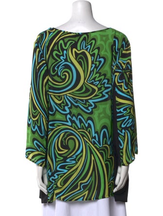 Bob Mackie Printed Bateau Neckline Tunic
