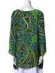 Bob Mackie Printed Bateau Neckline Tunic