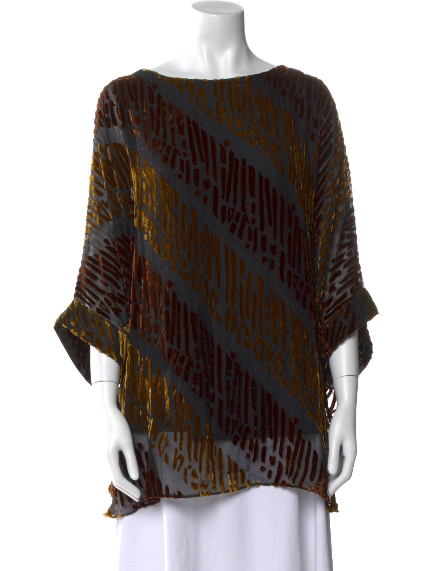 Bob Mackie Wearable Art Silk Printed Tunic