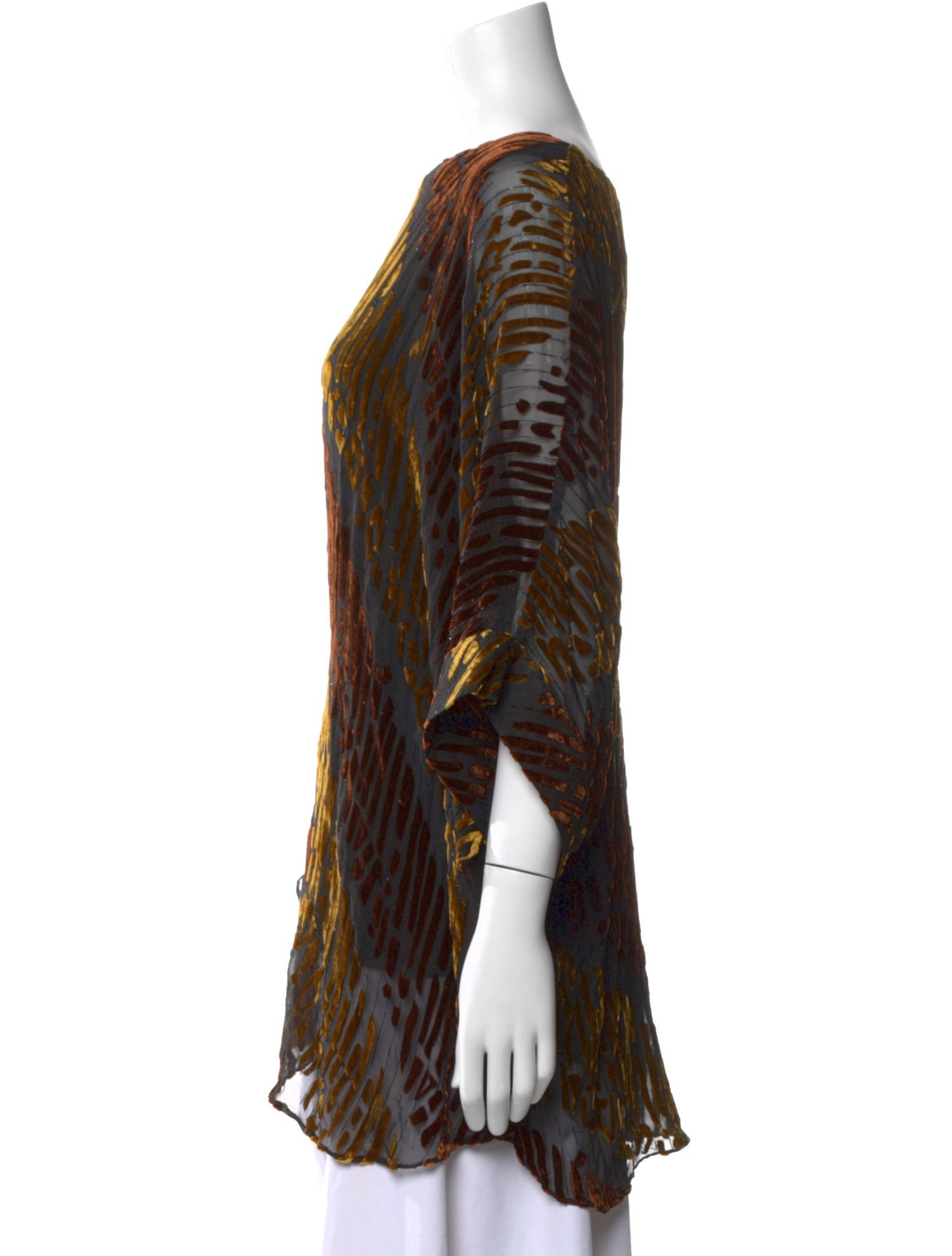 Bob Mackie Wearable Art Silk Printed Tunic
