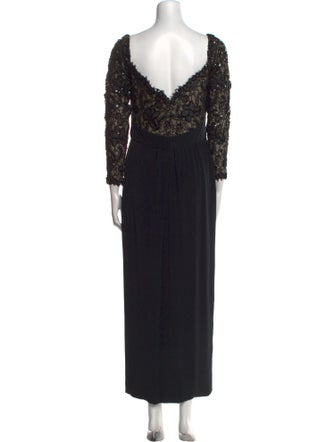 Bob Mackie V-Neck Long Dress
