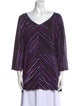 Bob Mackie Striped V-Neck Tunic