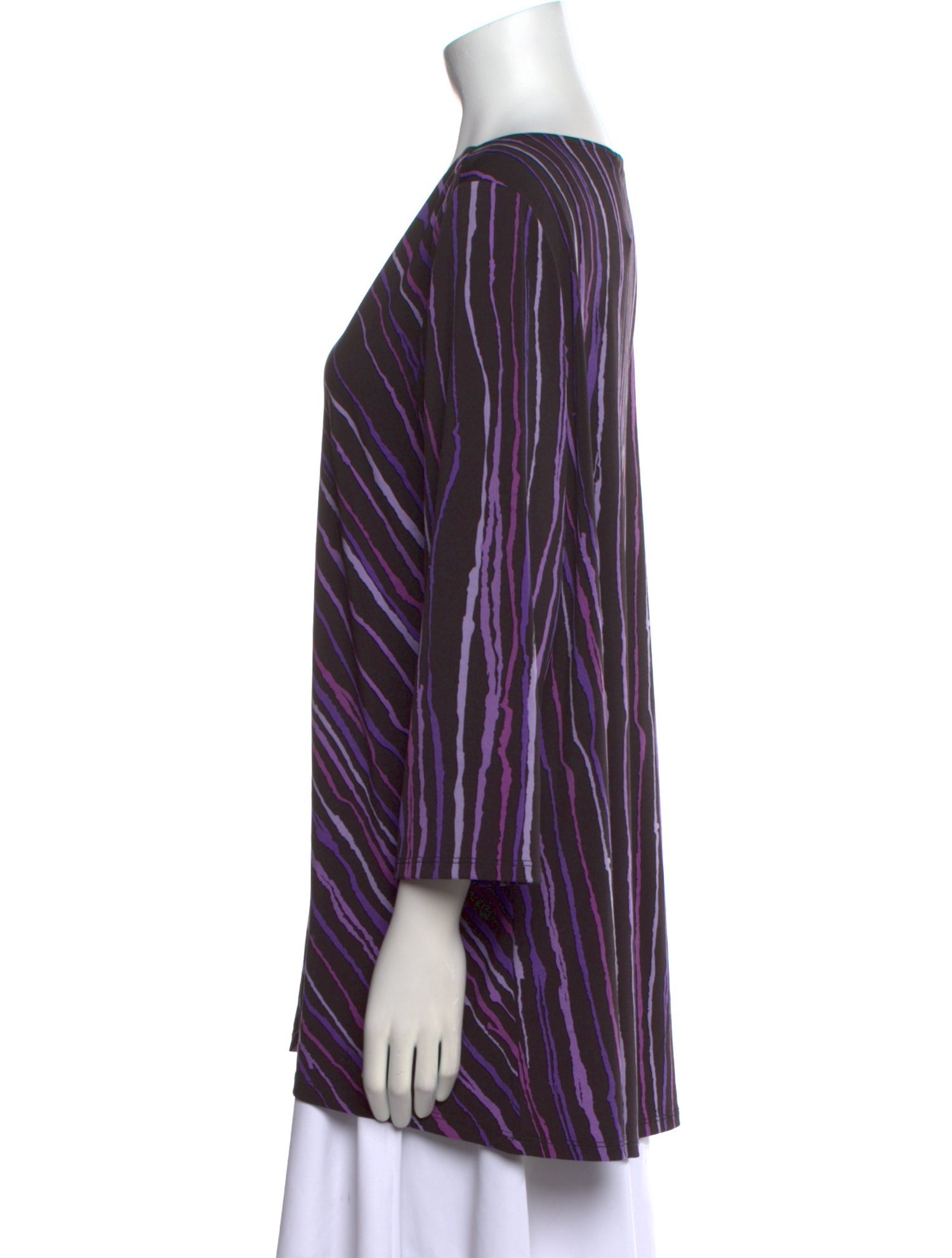 Bob Mackie Striped V-Neck Tunic