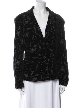 Bob Mackie Late 1980's - Early 1990's Floral Print Evening Jacket