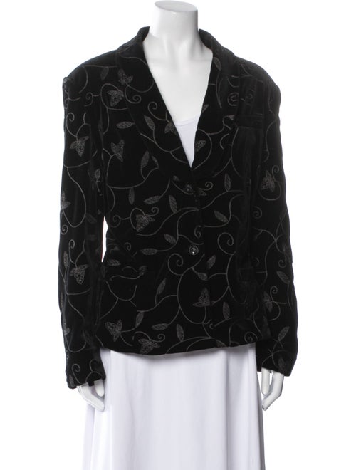 Bob Mackie Late 1980's - Early 1990's Floral Print Evening Jacket