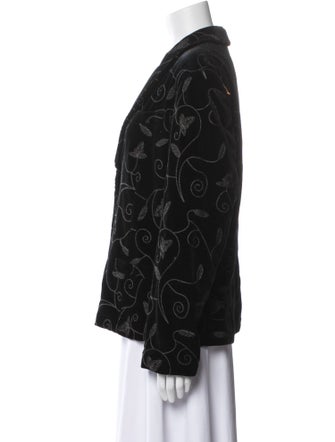 Bob Mackie Late 1980's - Early 1990's Floral Print Evening Jacket