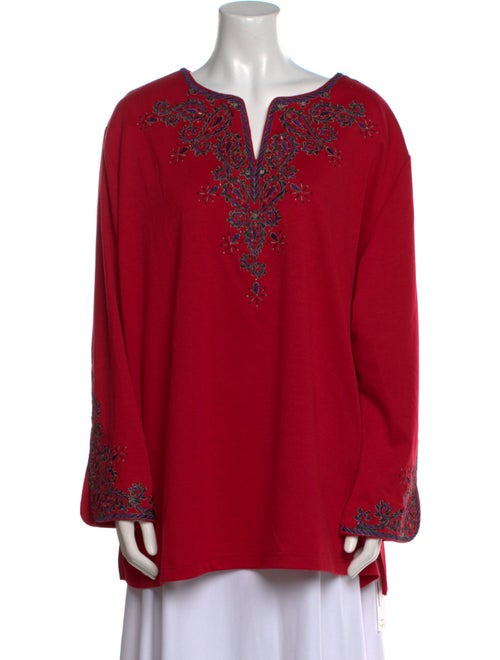 Bob Mackie V-Neck Long Sleeve Tunic