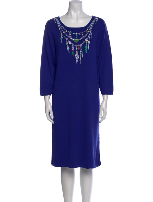 Bob Mackie Scoop Neck Knee-Length Dress