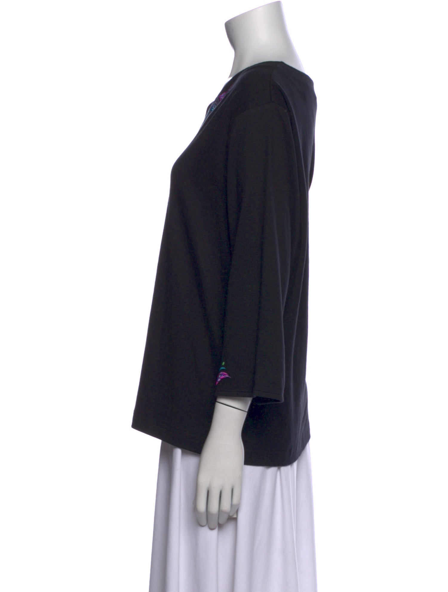 Bob Mackie Printed V-Neck Blouse