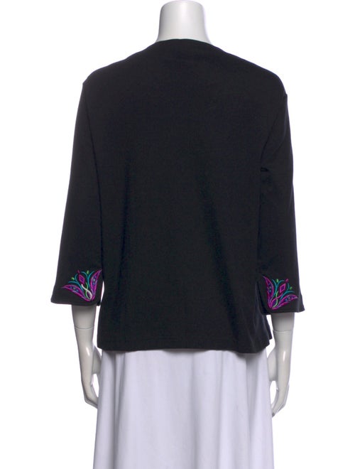 Bob Mackie Printed V-Neck Blouse