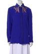Bob Mackie Silk Long Sleeve Button-Up Top