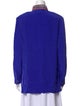 Bob Mackie Silk Long Sleeve Button-Up Top