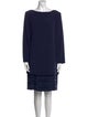 Bob Mackie Bateau Neckline Knee-Length Dress