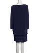 Bob Mackie Bateau Neckline Knee-Length Dress