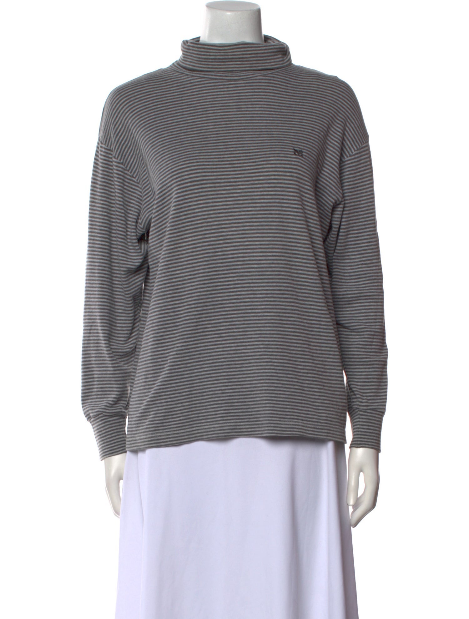 Bob Mackie Striped Turtleneck Sweatshirt