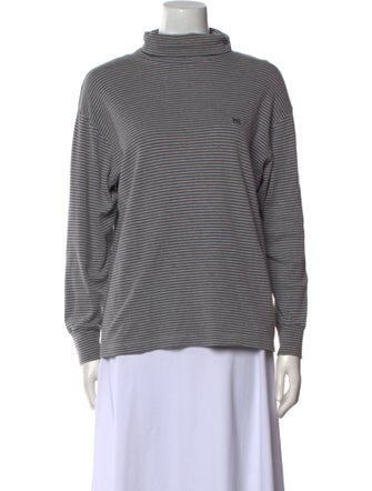 Bob Mackie Striped Turtleneck Sweatshirt
