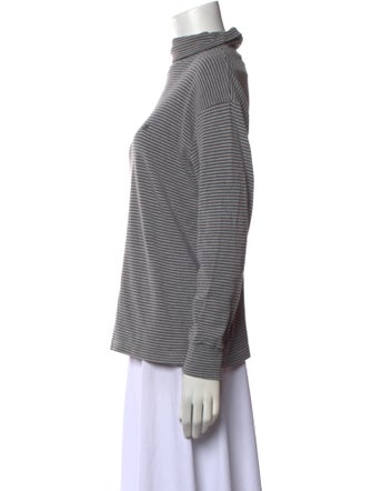 Bob Mackie Striped Turtleneck Sweatshirt