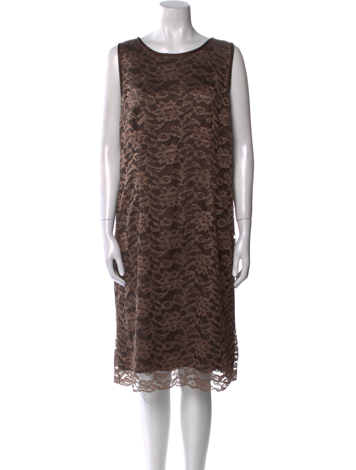Bob Mackie Lace Pattern Midi Length Dress