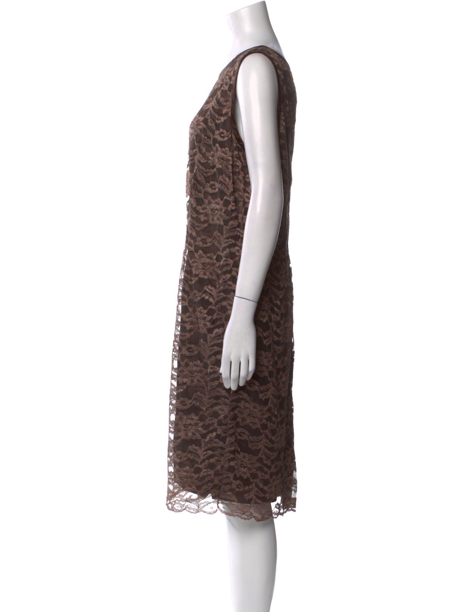 Bob Mackie Lace Pattern Midi Length Dress