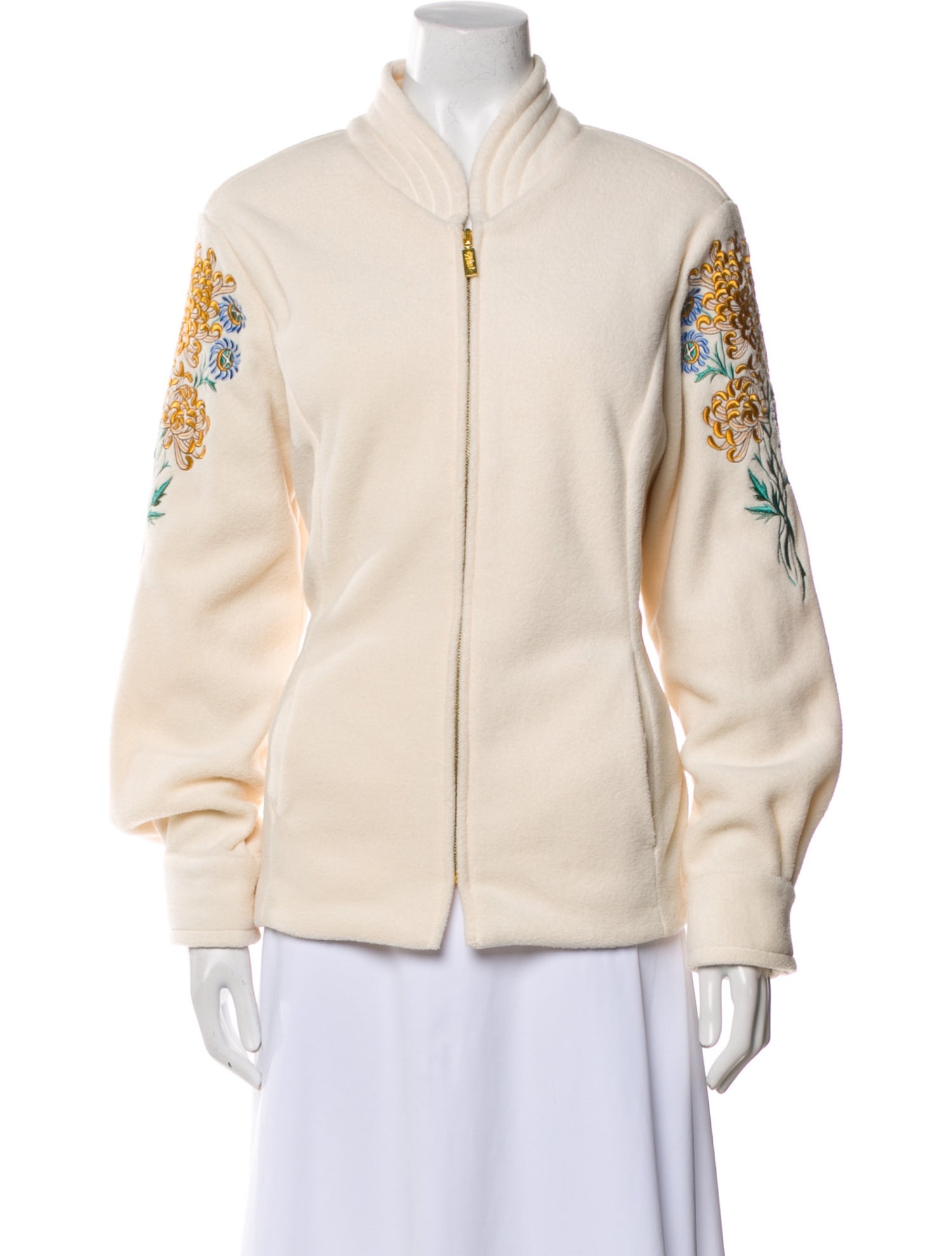 Bob Mackie Patterned Bomber Jacket