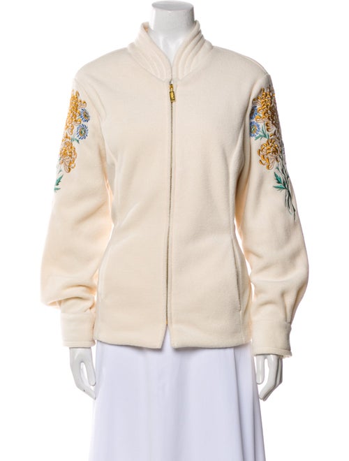 Bob Mackie Patterned Bomber Jacket