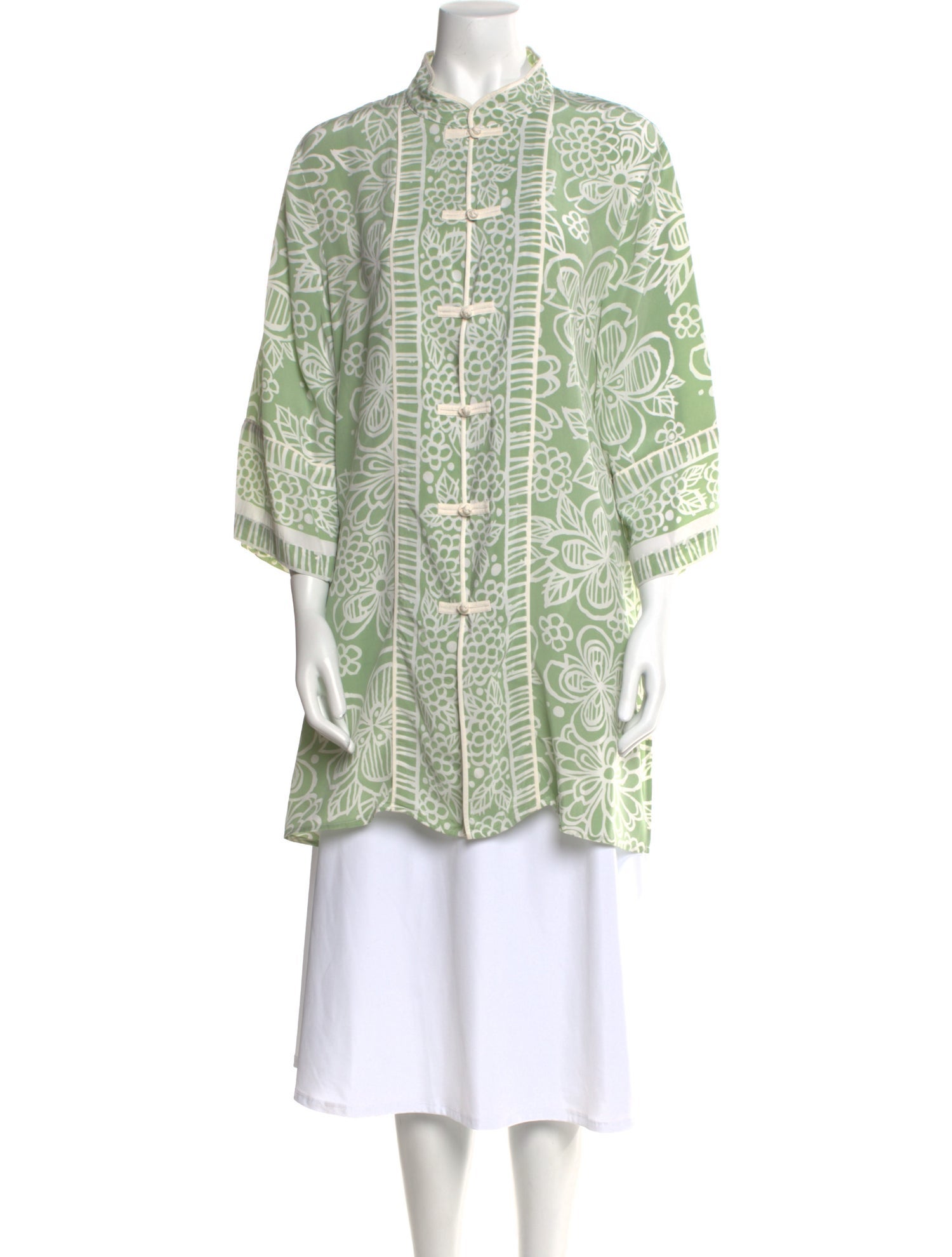 Bob Mackie Silk Printed Tunic