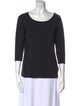Bob Mackie Scoop Neck Three-Quarter Sleeve Top