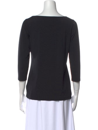 Bob Mackie Scoop Neck Three-Quarter Sleeve Top