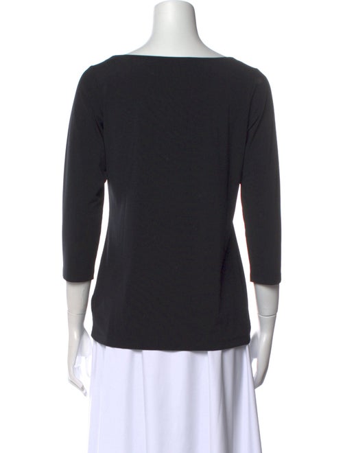 Bob Mackie Scoop Neck Three-Quarter Sleeve Top