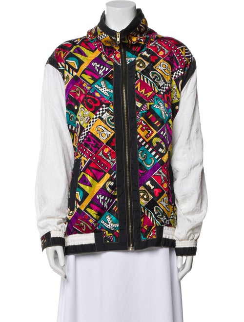 Bob Mackie Printed Bomber Jacket