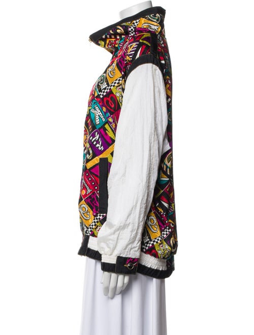 Bob Mackie Printed Bomber Jacket