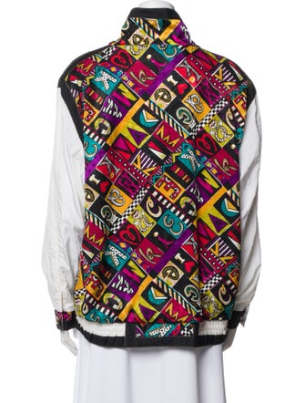 Bob Mackie Printed Bomber Jacket