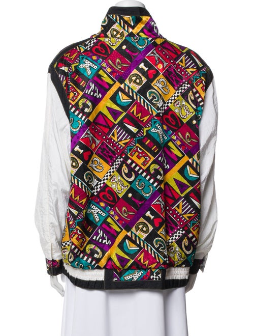 Bob Mackie Printed Bomber Jacket