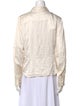 Bob Mackie Silk Long Sleeve Button-Up Top