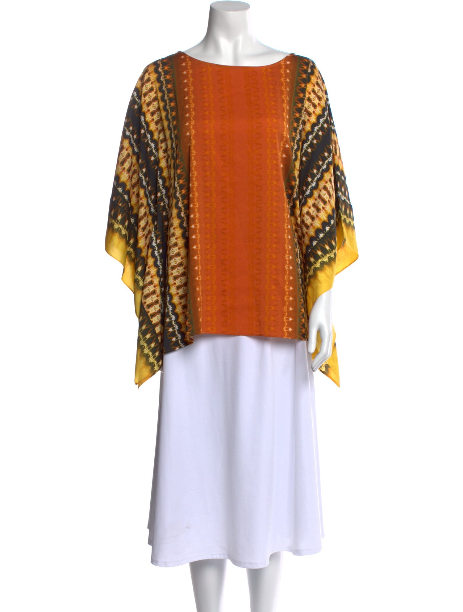 Bob Mackie Printed Bateau Neckline Tunic