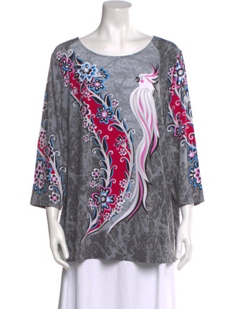 Bob Mackie Printed Scoop Neck Tunic