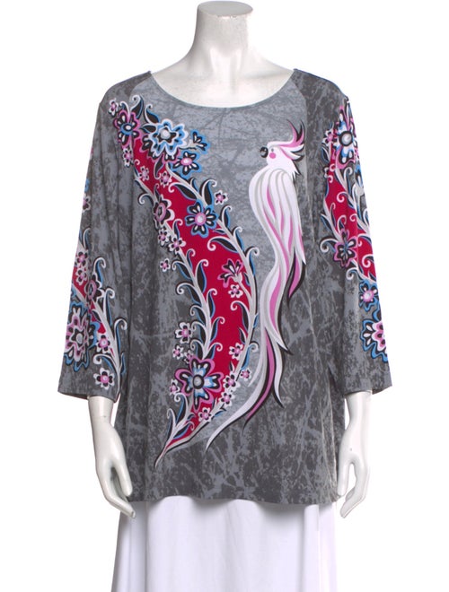 Bob Mackie Printed Scoop Neck Tunic