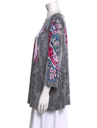 Bob Mackie Printed Scoop Neck Tunic