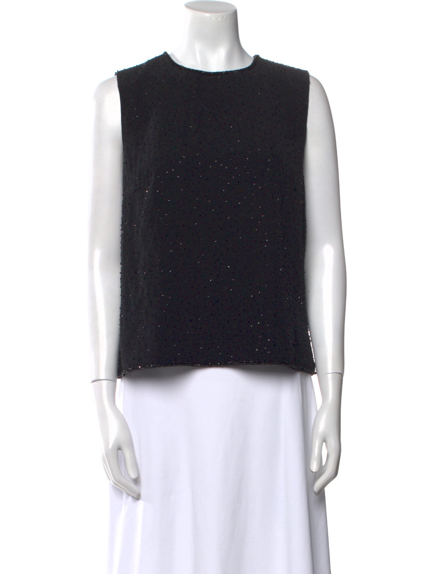 Bob Mackie Crew Neck Sleeveless Top