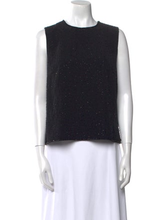 Bob Mackie Crew Neck Sleeveless Top