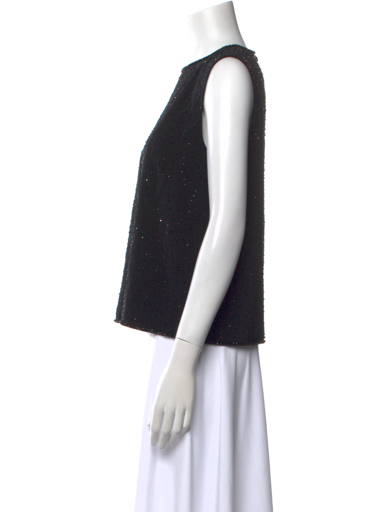 Bob Mackie Crew Neck Sleeveless Top